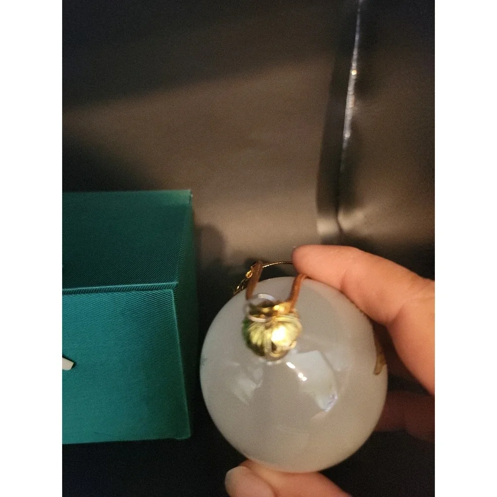 Vtg‎ 1998 Pier 1 Li Bien Angel Blown Glass Teardrop Christmas Ornament Boxed